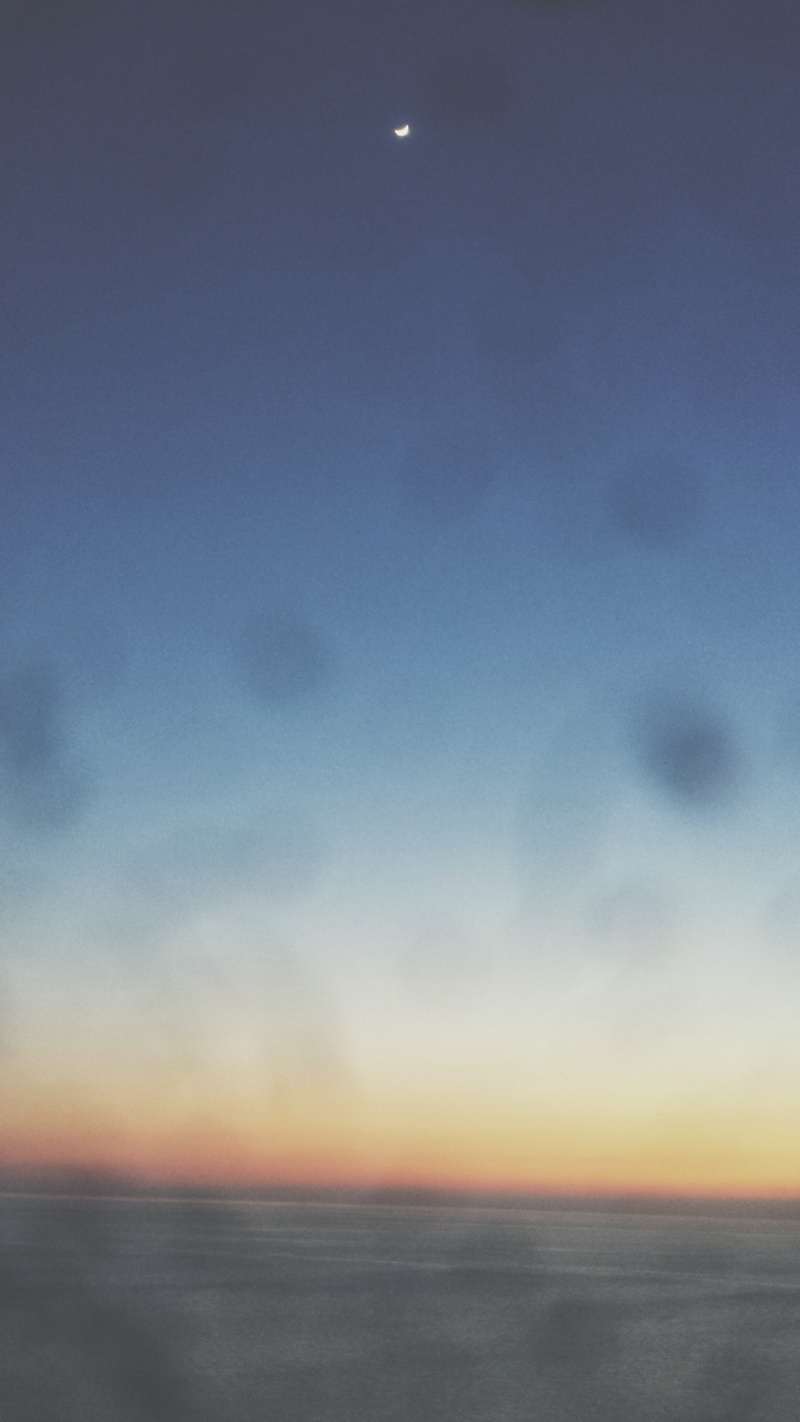 Moon, sunset, rain, 4K, Crescent Moon, beach