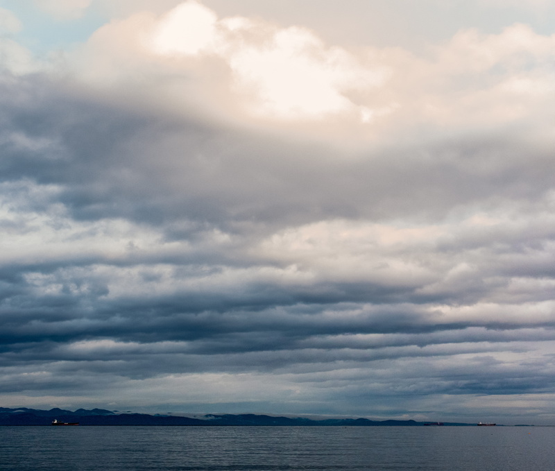 washington, overcast, dramatic sky, water, tranquility, day, beach, cloudscape, beauty in nature, port angeles, nature, tranquil scene, storm, idyllic