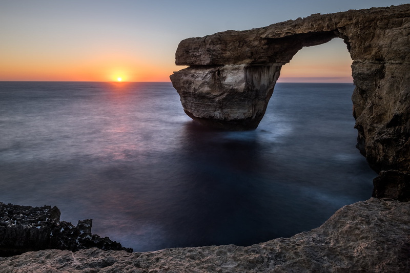 bodies, Malta, long exposure, beach, ultra, Sunset, travel, water, motion  photography, rock, orange, 1080P, sea, nature, scenics, surrounded, San Lawrenz