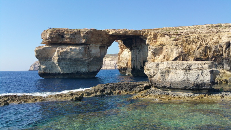 clear sky, architecture, body, grot, gozo, sky, rock - object, rock, land, water, island, no people, sea, solid, photo, rock formation, beauty in nature