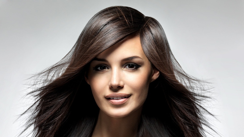 gray, looking at camera, face, young adult, beauty, beautiful people, tousled hair, front view, long hair, hairstyle, black hair, one person, human hair