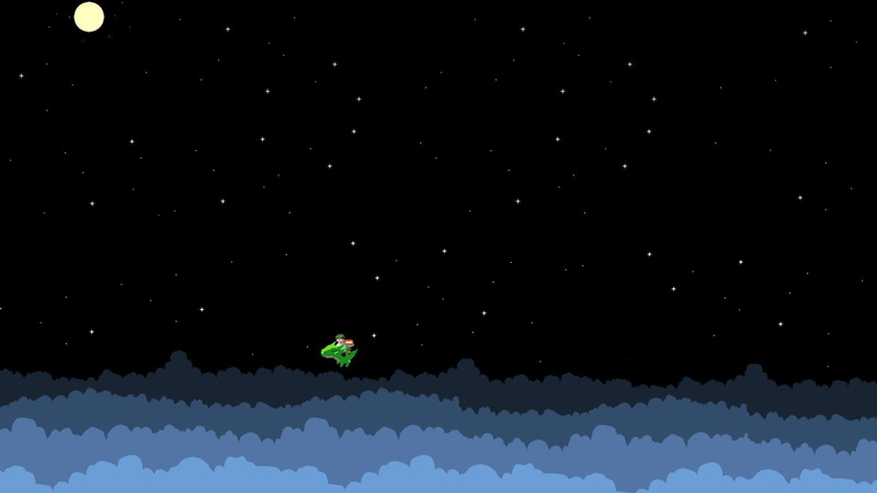 pixels pixel art 8 bit moon stars video games space dragon clouds cave story, silhouette, 1080P, light, built structure, building exterior, star - space