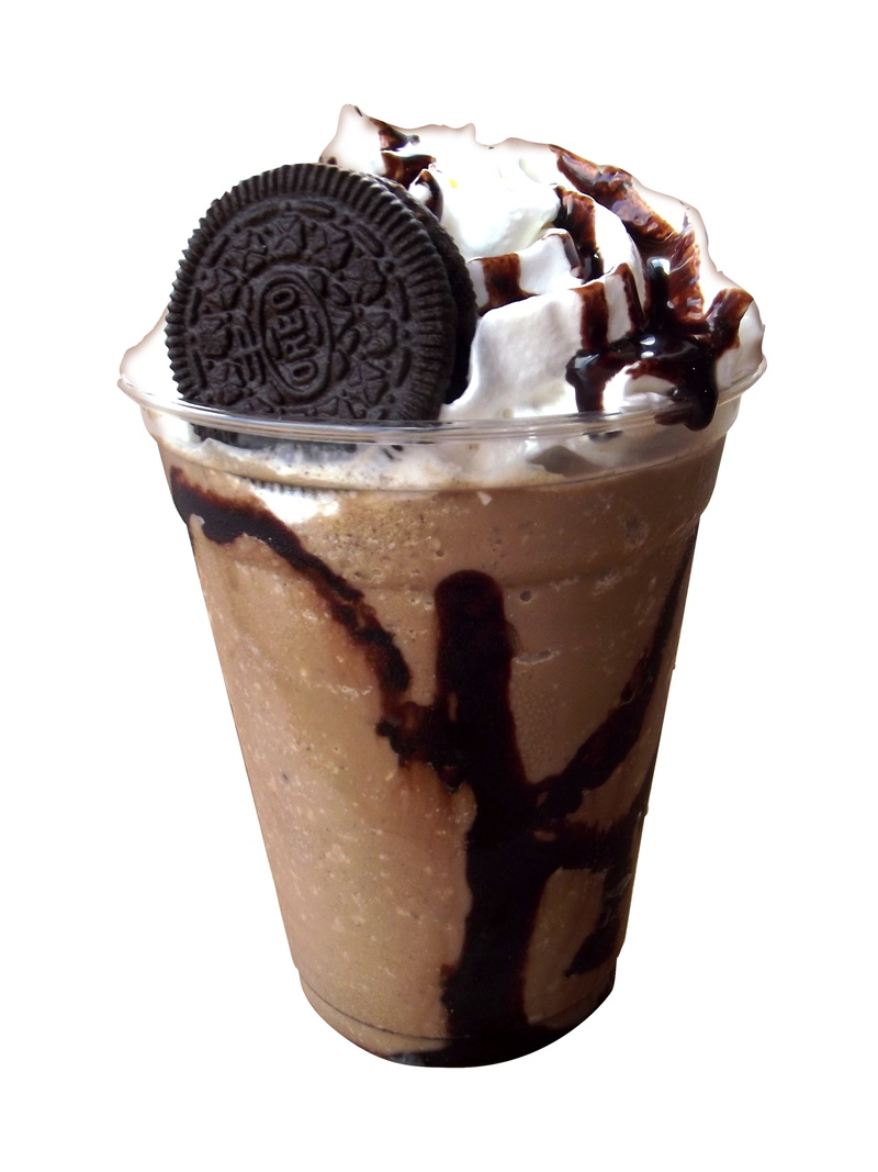 sweet, glass, drink, refreshment, unhealthy eating, close-up, indulgence, ice, brown, cold, dessert, cut out, sweet food, 2K, frozen, cookie, coffee - drink