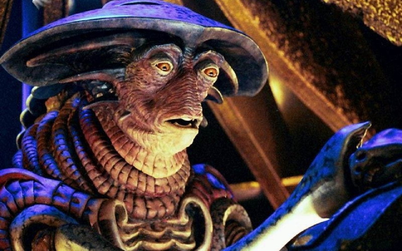 sculpture, statue, animal wildlife, mouth open, 720P, creativity, Farscape, close-up, blue, animal representation, representation, animal, TV Show, focus on foreground