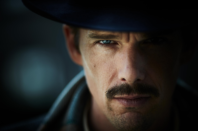 look, mustache, bokeh, Patrol time, 4K, fiction, The Bartender, hat, Ethan Hawke, closeup, Predestination
