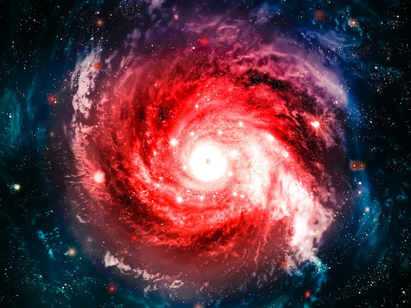 2K, Universe, Nebula, Stars, Red, Sky, Galaxy