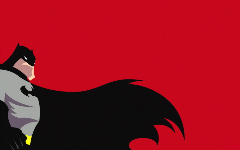 minimalism, batman, red, 1080P, background, red background