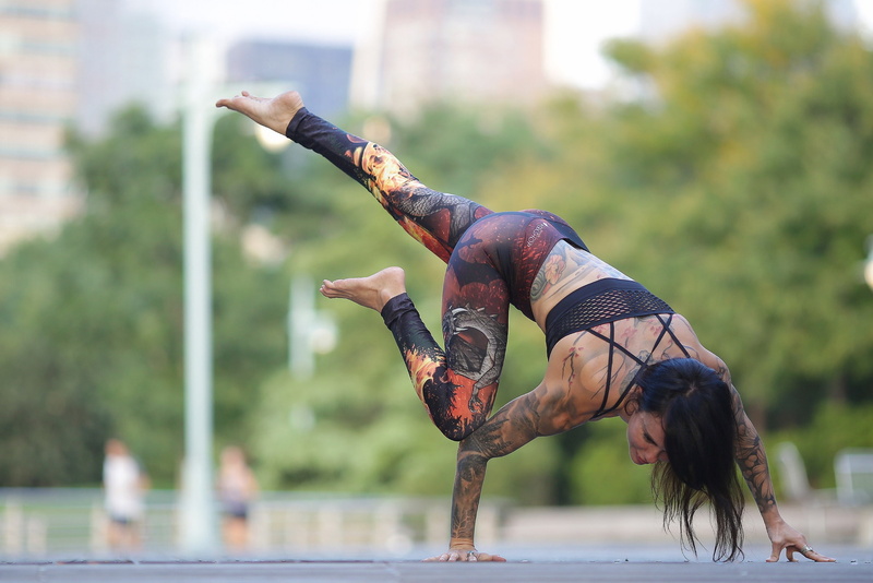 Jessica, pose, tattoo, girl, body, gymnast, 1080P, legs