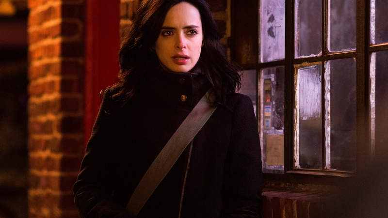 jacket, Jessica Jones, black, 4K, woman, window, Krysten Ritter, Best TV series, beside