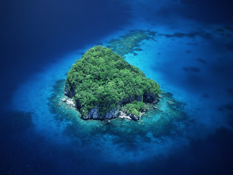 nature, turquoise colored, green color, beauty in nature, no people, scenics - nature, island, high angle view, underwater, 720P, blue, sea, undersea