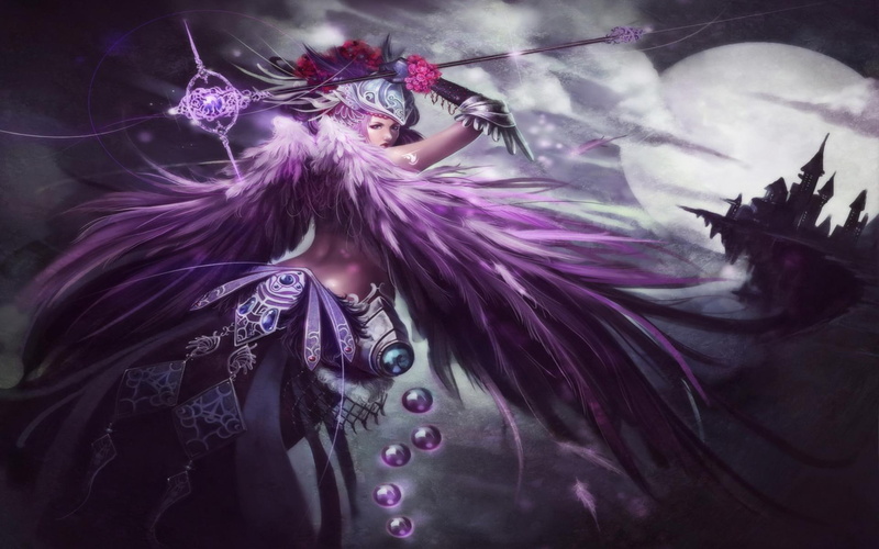 fight, entertainment, fema, black, chick, illustration, wing, mystery, 1080P, anime, people, beautiful, animation, character, nice, scary, dreamy, other