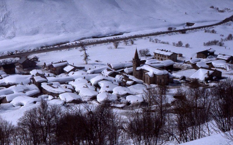arc, cold, picture, bonneval, 1080P, sur, snow, architecture, peaceful, beautiful, church, village, white, other, house, nice