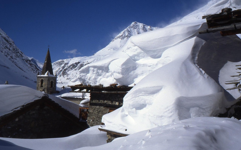 peaceful, cold, roof, 1080P, nice, snow, mountains, architecture, beautiful, house, church, white, picture, other