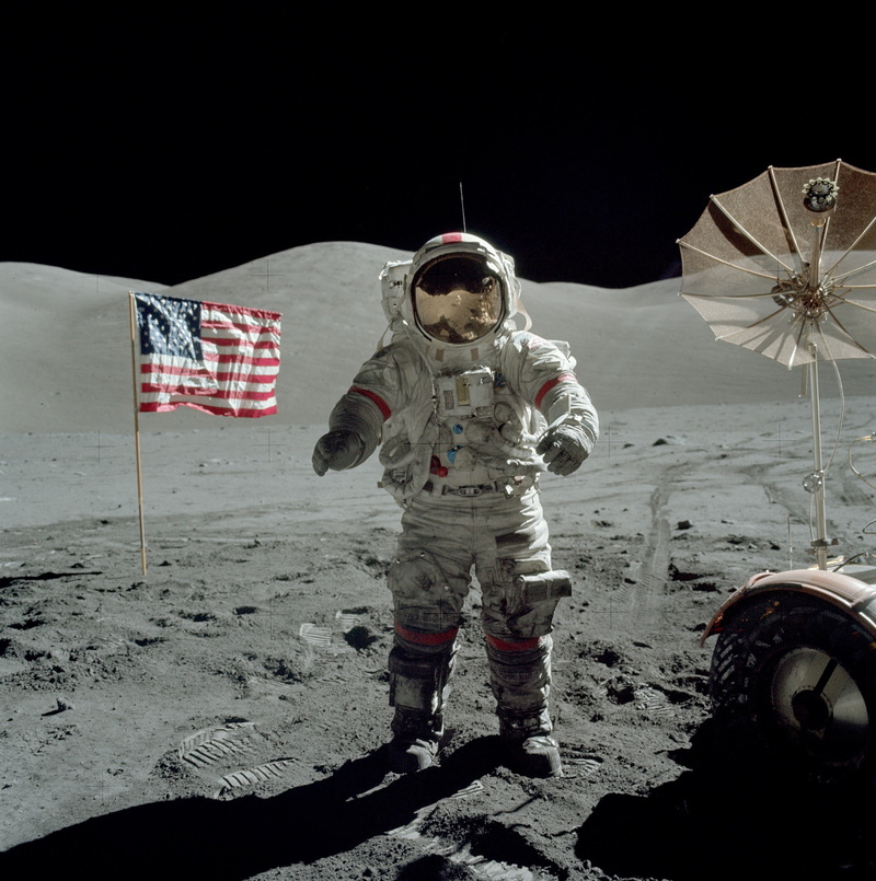 1080P, astronaut, Apollo, Moon