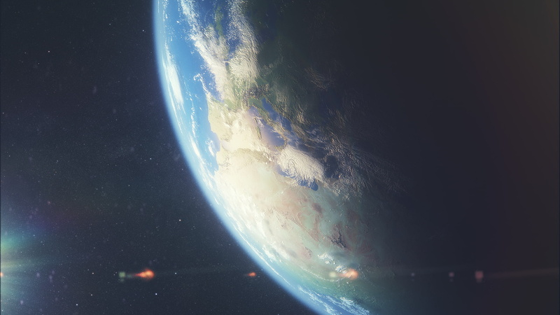 Europa, planet, Earth, sky, 1080P, space