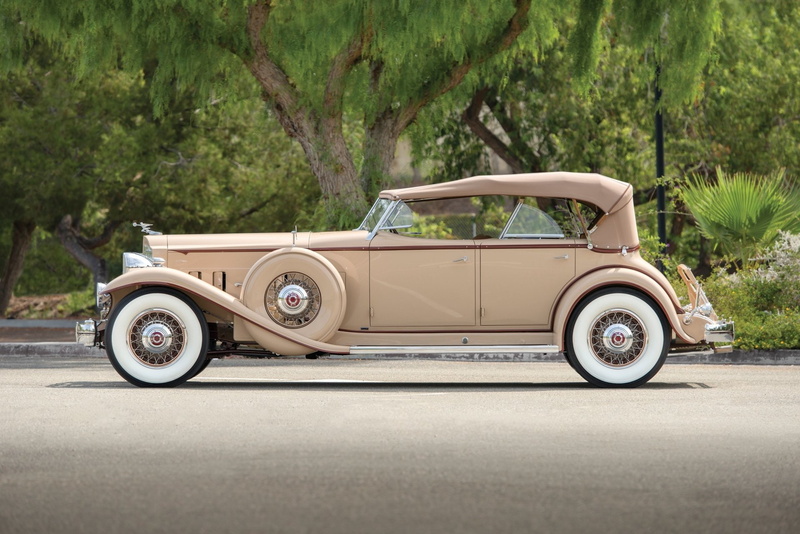Vintage Car, Old Car, Packard, 1080P, Packard Super Eight One-Eighty, Packard Custom Super Eight One Eighty Convertible Victoria, Car, Beige Car