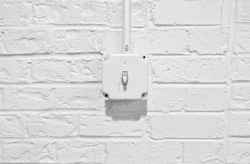 hd, light switch, shadow, textured, brick wall, electricity, electrical equipment, 5K, black and white, technology, full frame, white, wall - building feature