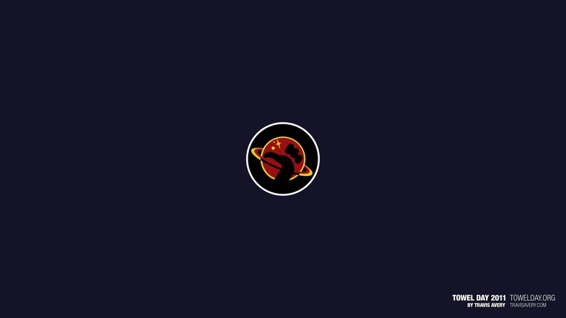 red, planet, yellow, logo, Sci Fi, 1080P, Movie, ring, The Hitchhikers Guide to the Galaxy