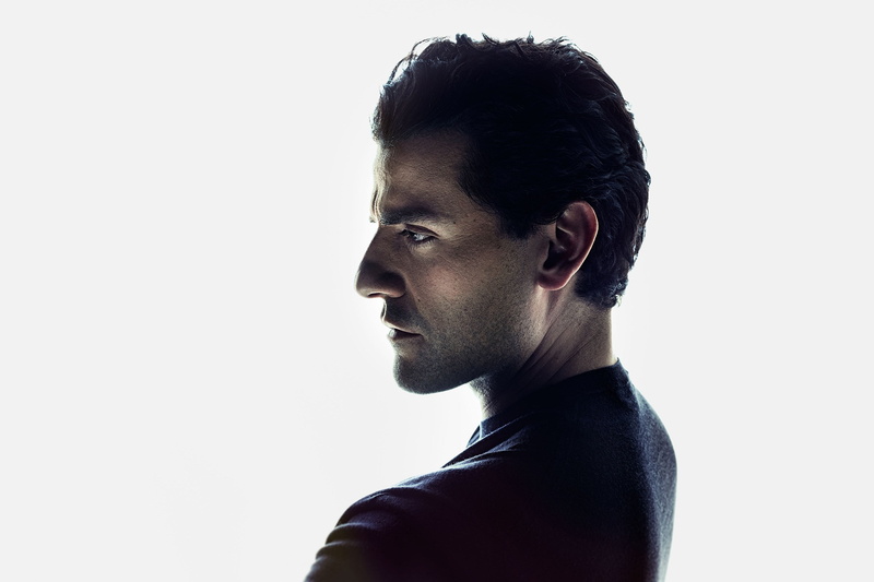 oscar isaac, depression - sadness, copy space, hair, portrait, emotion, looking, white background, one person, looking away, serious, indoors, 2K, young adult