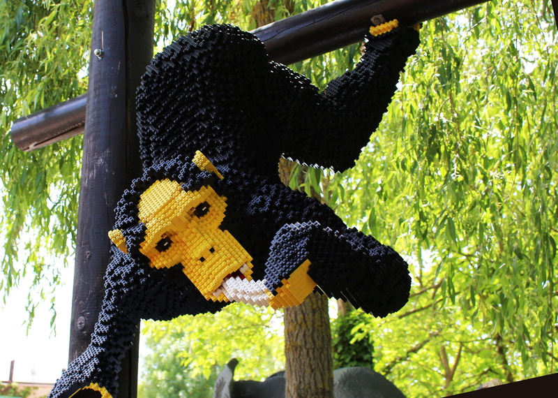 children, building blocks, animal themes, trunk, lego, nature, representation, green color, no people, monkey, build, low angle view, tree, tree trunk