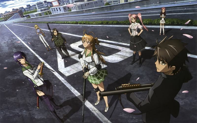 cartoon/comic, 1080P, anime, the, dead, hd, highschool