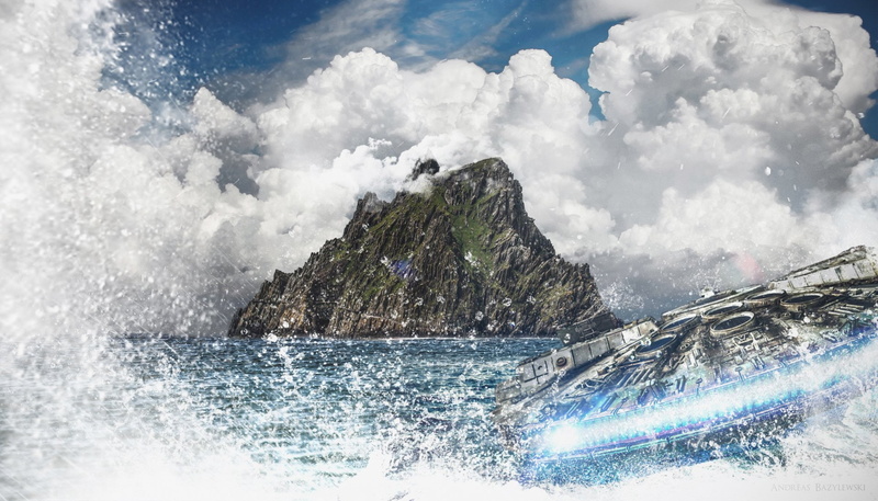 Landscape, Sea, 1080P, Star Wars, Star Wars Episode VII: The Force Awakens, Millennium Falcon, Episode 7