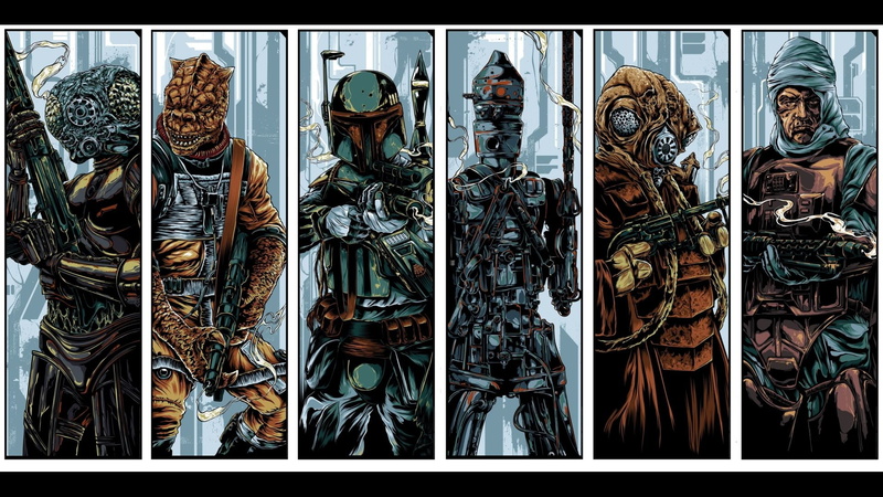 IG-88 (Star Wars), Bounty Hunter, Dengar (Star Wars), 1080P, 4-Lom (Star Wars), Bossk (Star Wars), Boba Fett, Star Wars, Zuckuss (Star Wars)