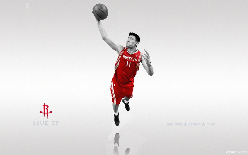 clothing, indoors, Houston, vitality, motion, nba, body part, mid-air, human arm, Yao Ming, studio shot, 1080P, human body part, success, arms raised