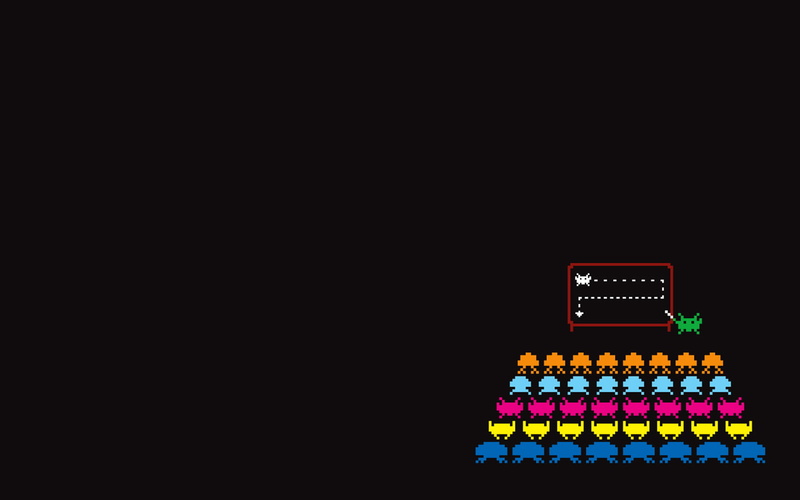 invaders, hd, space, black, video games, 720P