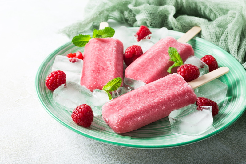 Raspberry, Still Life, Food, Ice Cube, 5K, Ice Cream, Popsicle