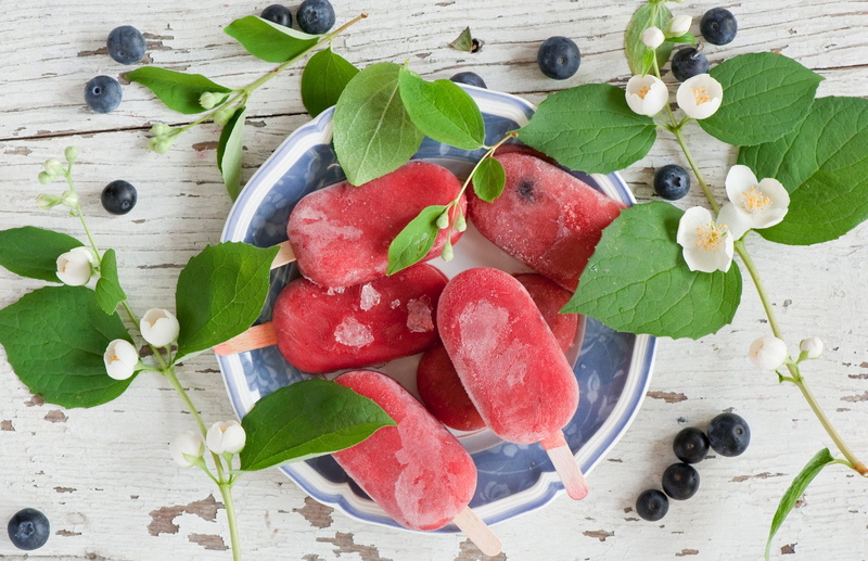 1080P, Popsicle, Ice Cream, Blueberry, Food, Summer