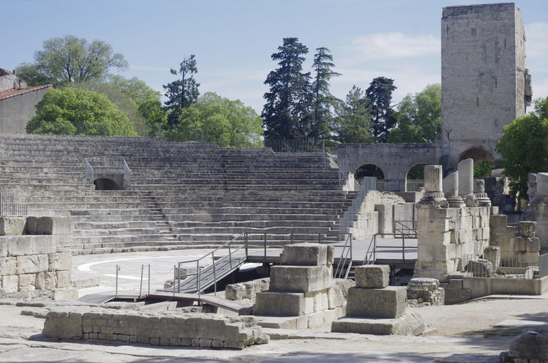 day, plant, travel, old ruin, built structure, old, south, outdoors, circus, nature, 4K, archaeology, france, ancient history, monument, sky, ancient