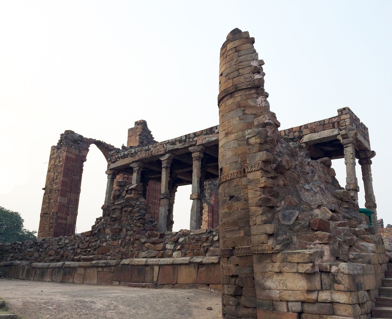 ruined, india, qutub, Monument, clear sky, Architecture, no people, history, culture, nature, ancient, decor, Qutub Minar, low angle view, built structure