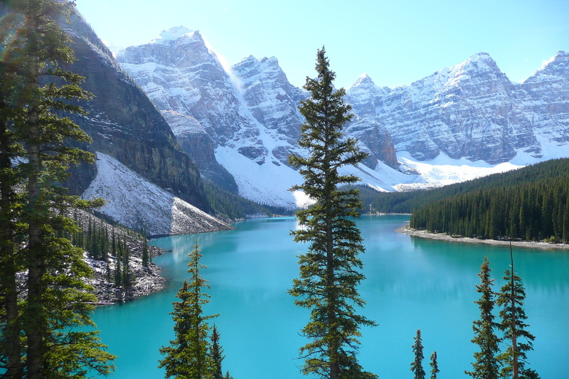 no people, hex lake, reflection, turquoise colored, water, sky, pine tree, 2K, non-urban scene, lake, tree, mountain range, idyllic, remote, day, plant