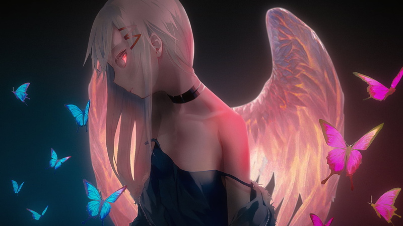 color correction, Mariposa, 1080P, Riddim Dubstep, Color Burst, dubstep, anime girls, matiastep