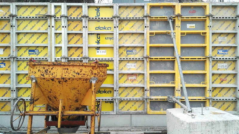 shell, formwork, outdoors, housebuilding, yellow, site, container, box, metal, empty, apiculture, wood - material, building exterior, build, architecture