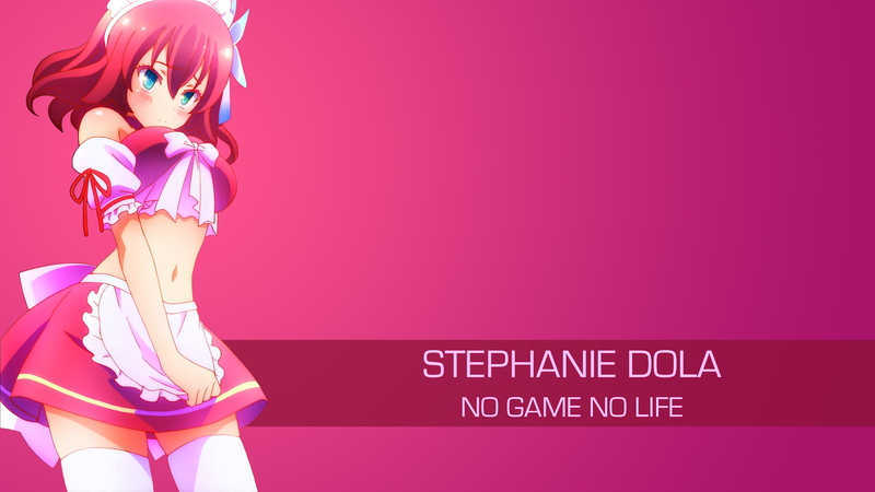 4K, thigh-highs, No Game No Life, anime girls, Stephanie Dora