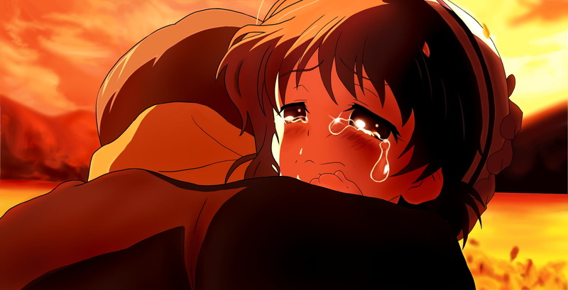 Brown Hair, Clannad, Sunset, Man, 1080P, Tomoya Okazaki, Ushio Okazaki, Girl, Brown Eyes, Tears, Anime
