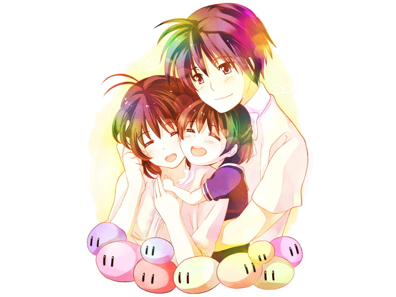 720P, Ushio Okazaki, Nagisa Furukawa, Tomoya Okazaki, Anime, Clannad