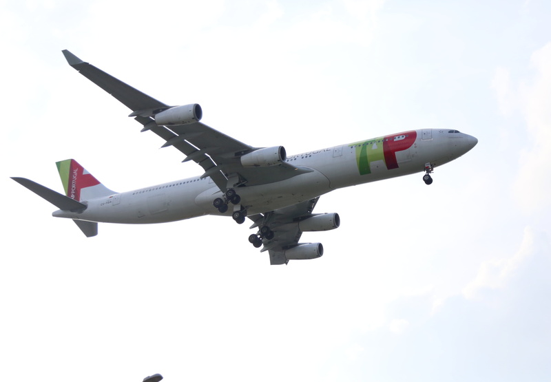 brazil, travel, day, airport, air vehicle, portugal, air transport, international, wing, sky, white, take-off, motor, trip, tap, green, transportation