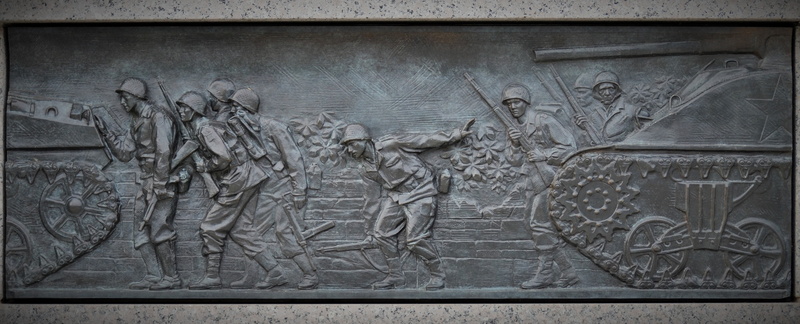 soldiers, memorial, the past, status, representation, creativity, tank, no people, 4K, historical epic, washington, embossed, building, human representation
