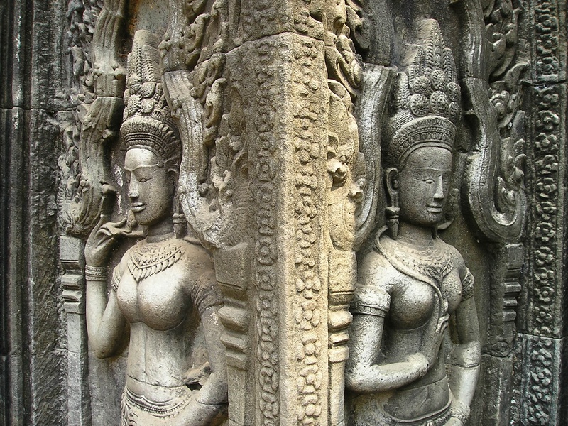 asia, ancient civilization, emboss, place of worship, ancient, wat, no people, the past, art, creativity, representation, statue, angkor, human representation