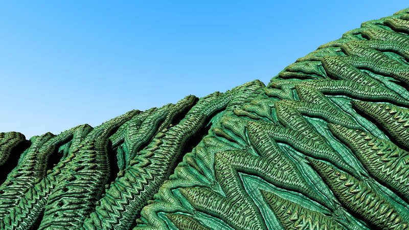Green, 1080P, Fractal, Mandelbulber 3D, Digital Art, Artistic, Abstract, 3D