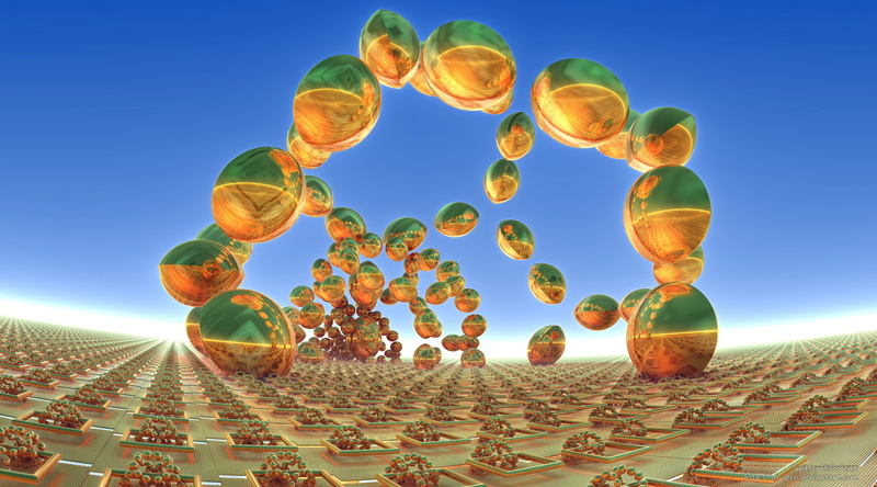k, no people, pattern, jade, multi colored, digital composite, fractal, digital, sky, 3D, sunlight, mandelbulb3d, hot air balloon, green color, plant, mandelbulb