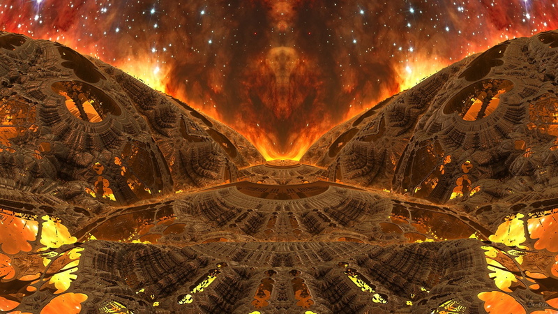 Sci Fi, 1080P, Fractal, Abstract, Red, Fire, Digital Art, Space, 3D, Mandelbulb 3D, Flame, CGI, Artistic