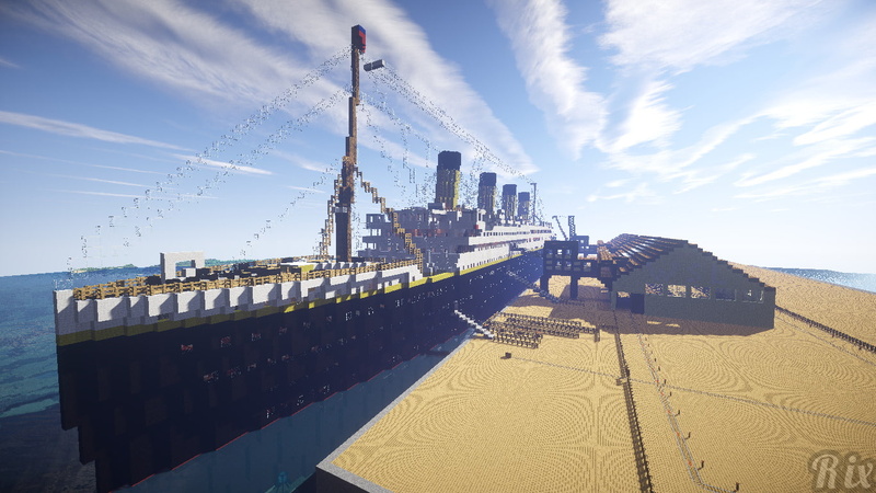 Video Game, Titanic, 720P, Minecraft, Ship