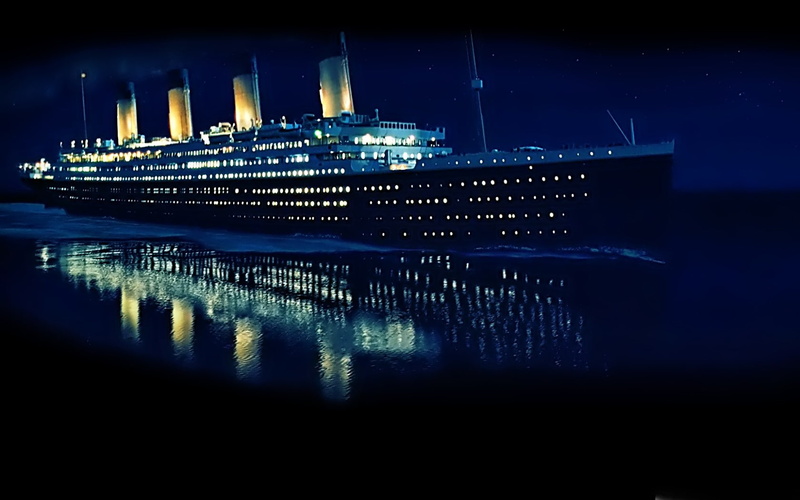 ships, ocean, titanic, water, 720P, vehicles, reflections