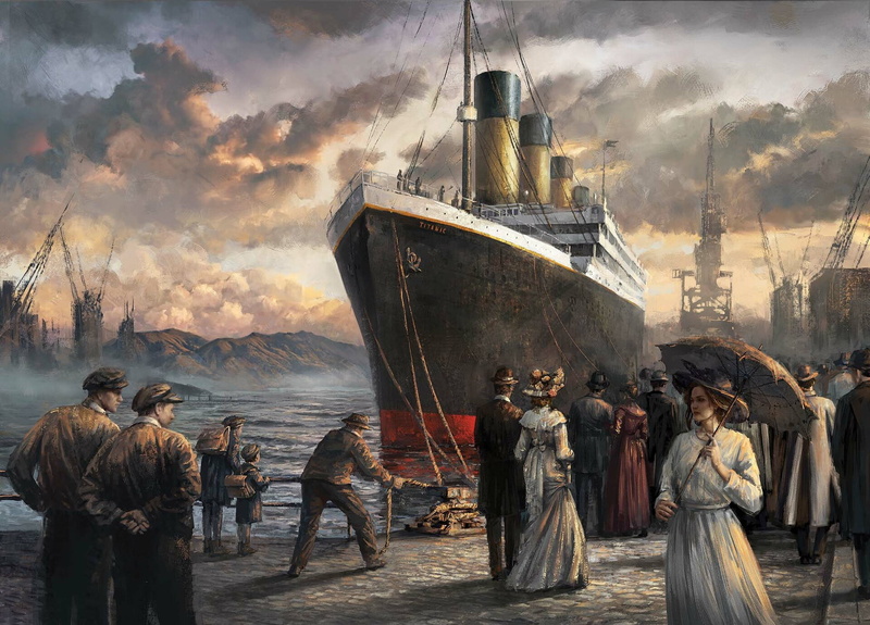history, Titanic, ship, 1080P, artwork, vehicle