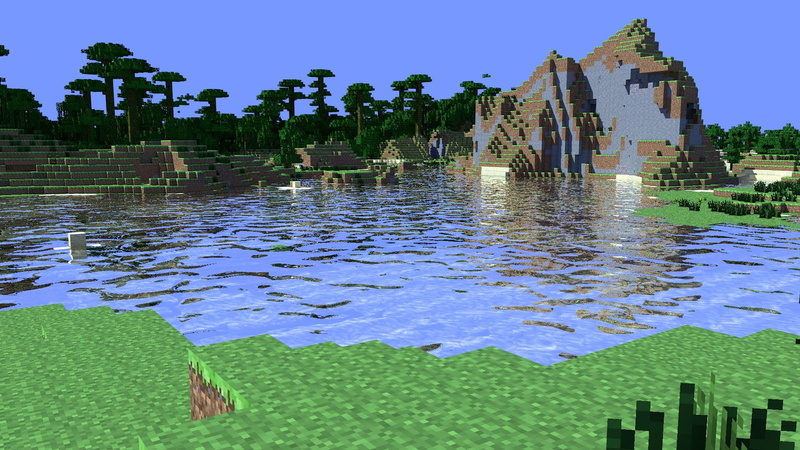 tapeta, minecraft, jungle, cinema, 1080P, water