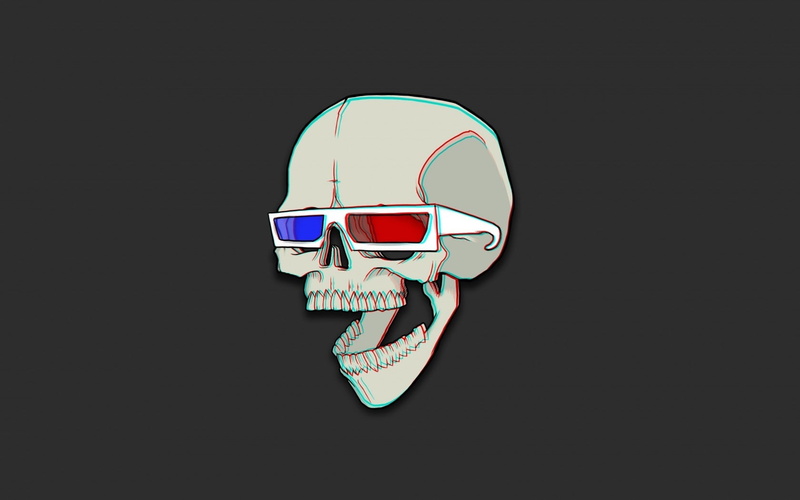 3D, bones, minimalism, artwork, 3d object, 720P, humor, skull